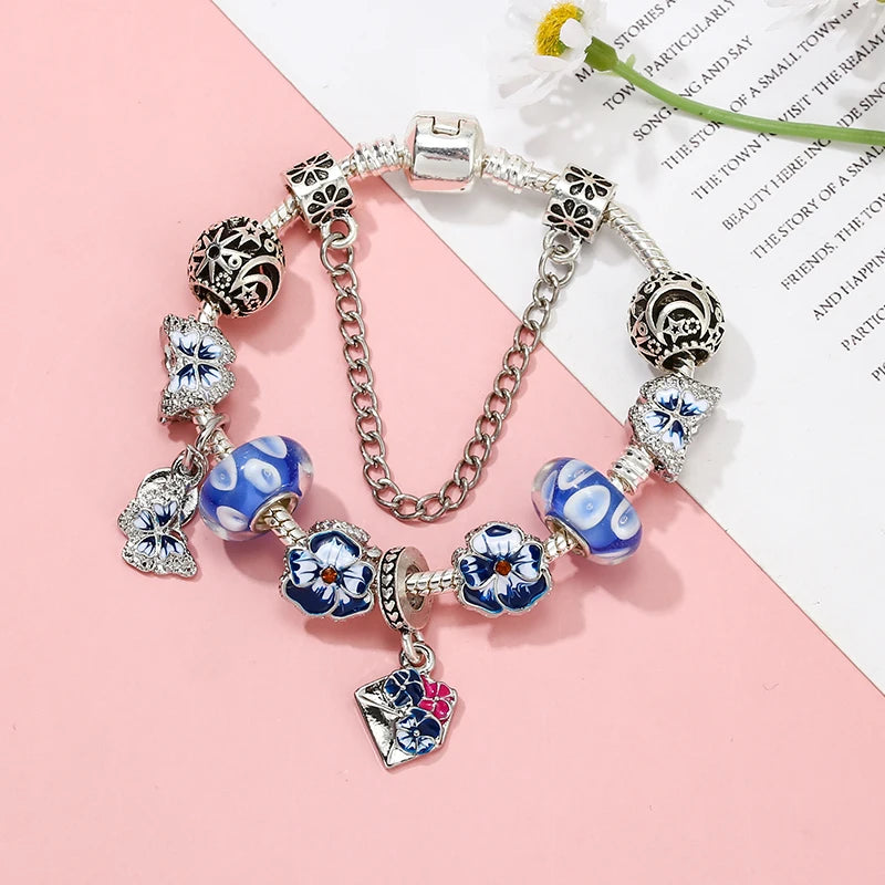 The Blue Willow Charm Bracelet